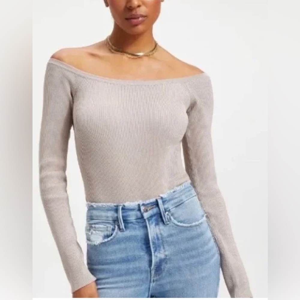 Good American Scoop neck Bodysuit NWT